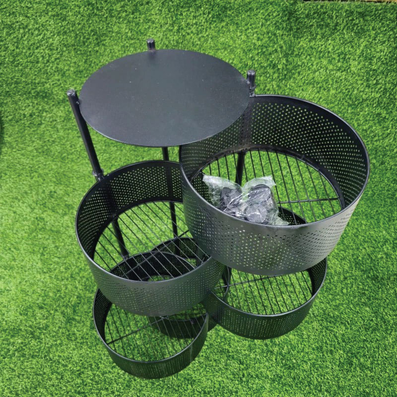 5 layer round shape kitchen rack