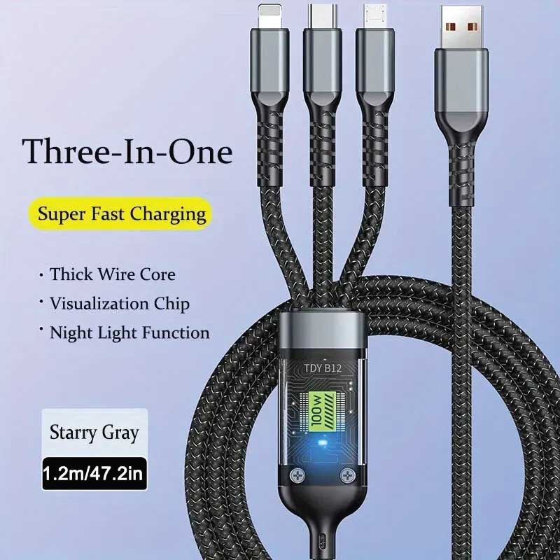 3 in 1 super fast charging cable