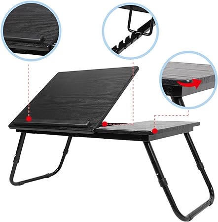 foldable double head laptop table