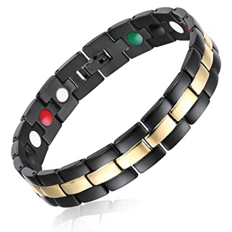titanium magnetic bracelet double row 4 element